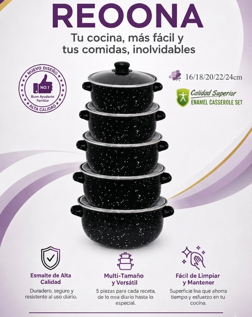 Reoona: Juego de Ollas de Peltre