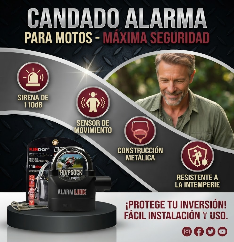 Candado Alarma para Motos