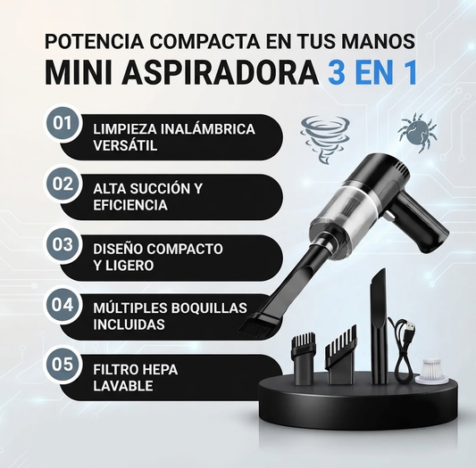 Mini Aspiradora 3 en 1