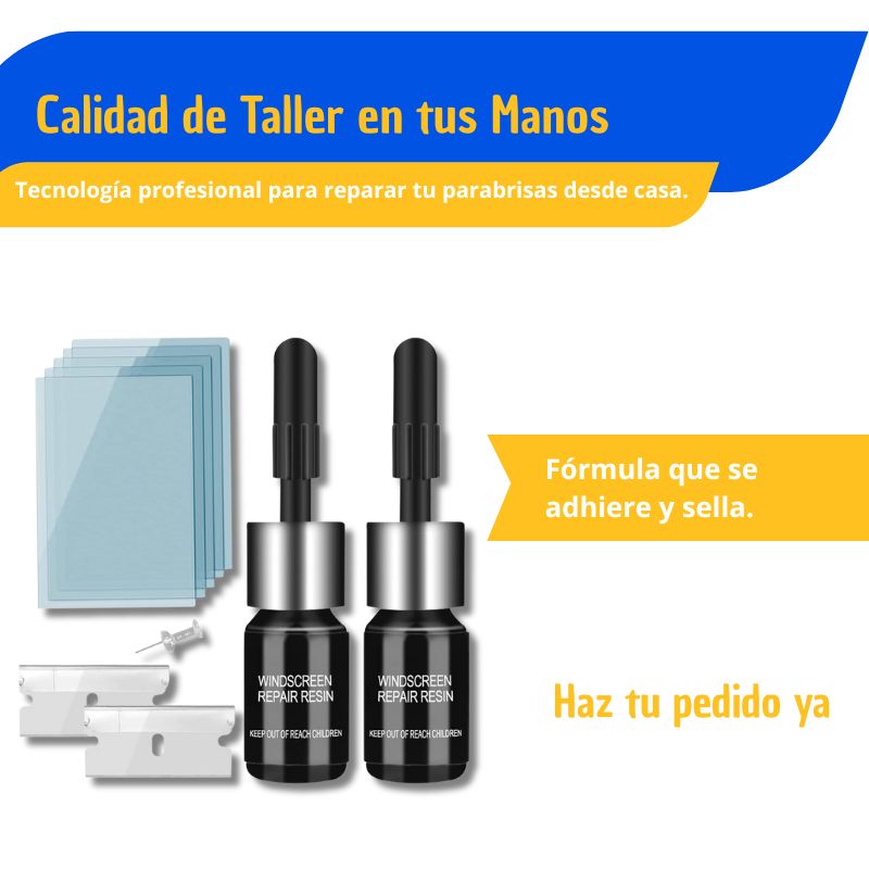 Paquete de Soluciones para Reparación de Parabrisas
