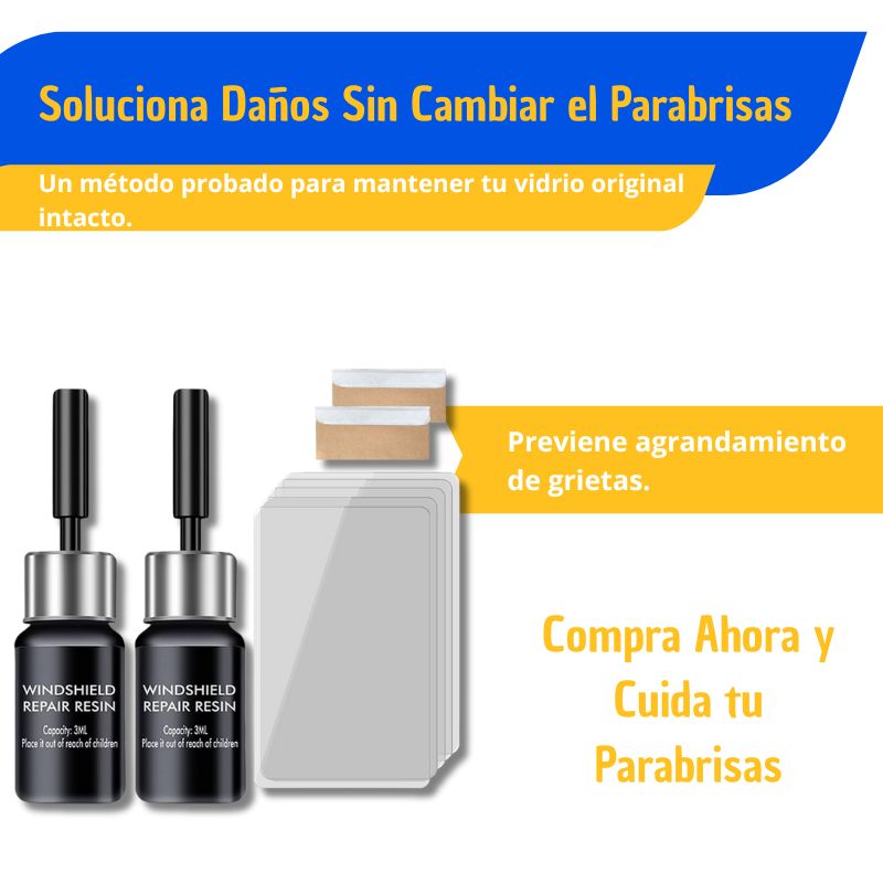 Paquete de Soluciones para Reparación de Parabrisas