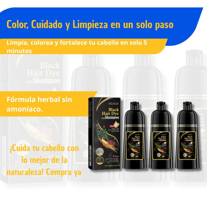 Shampoo Black Hair Dye 3 en 1