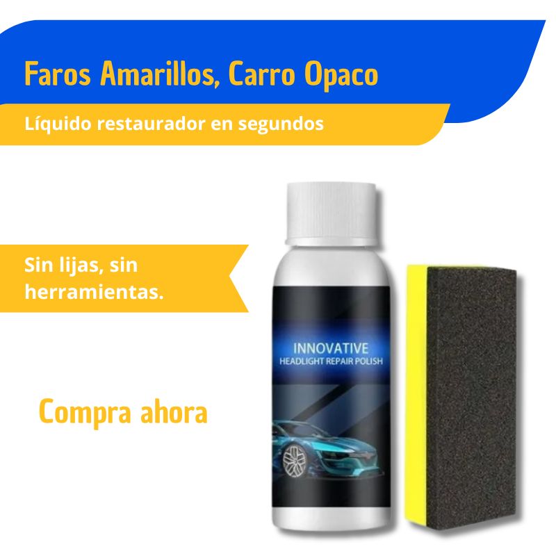 Líquido para reparación de faros de coche