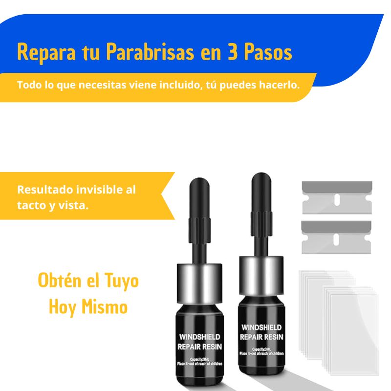 Paquete de Soluciones para Reparación de Parabrisas