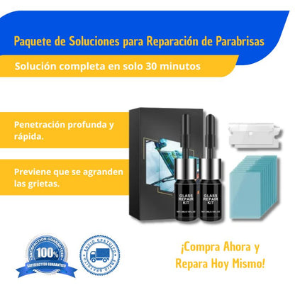 Paquete de Soluciones para Reparación de Parabrisas