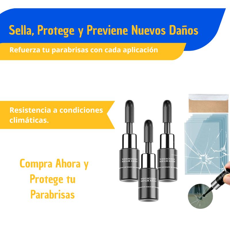 Paquete de Soluciones para Reparación de Parabrisas