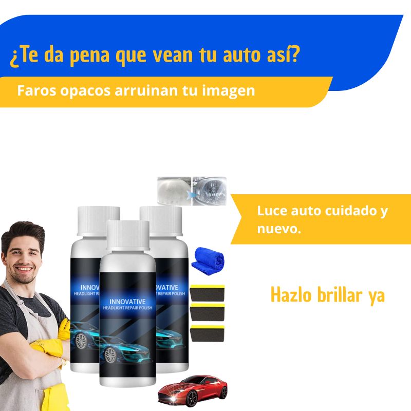 Líquido para reparación de faros de coche