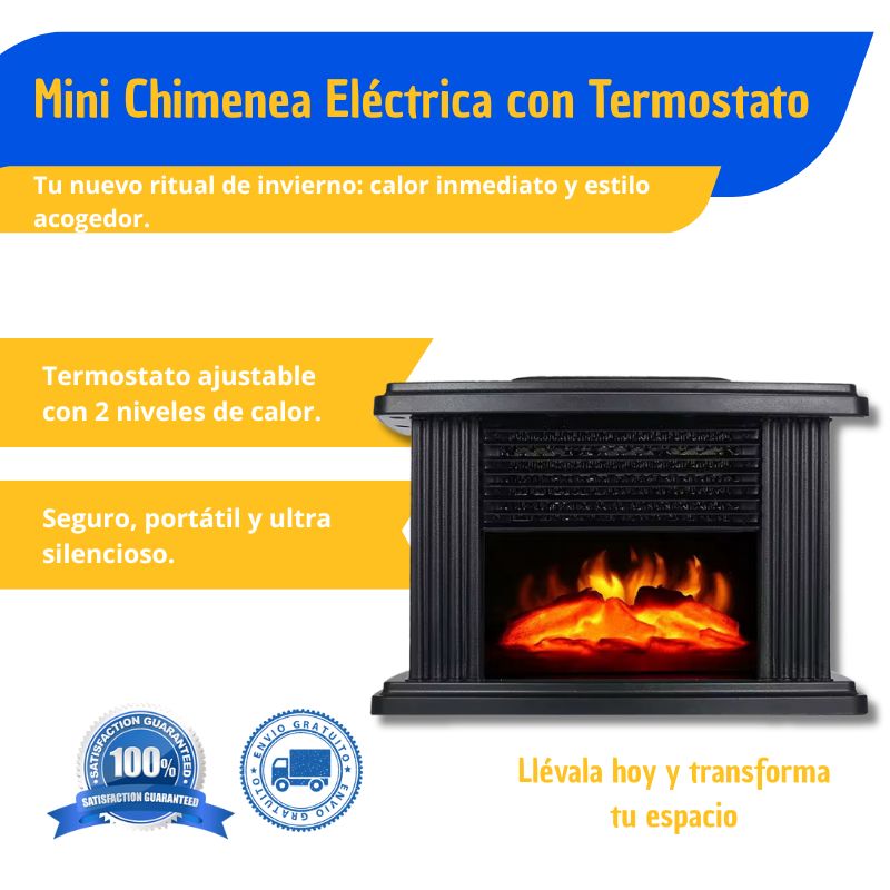Mini Calefactor Chimenea con Termostato