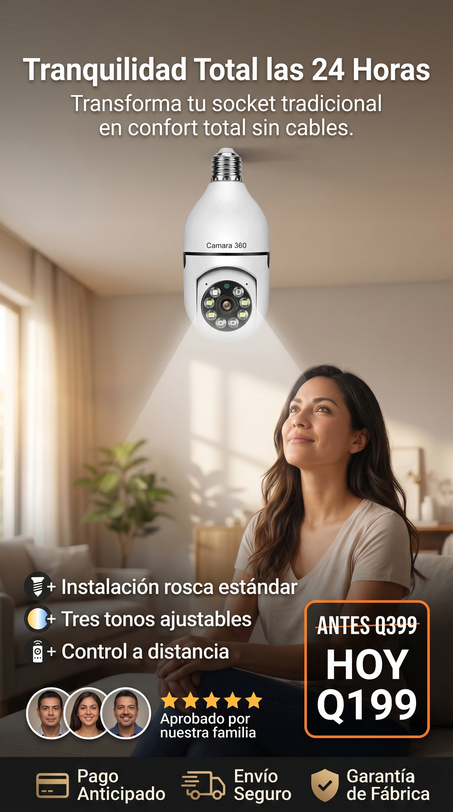Cámara Foco de Seguridad 360