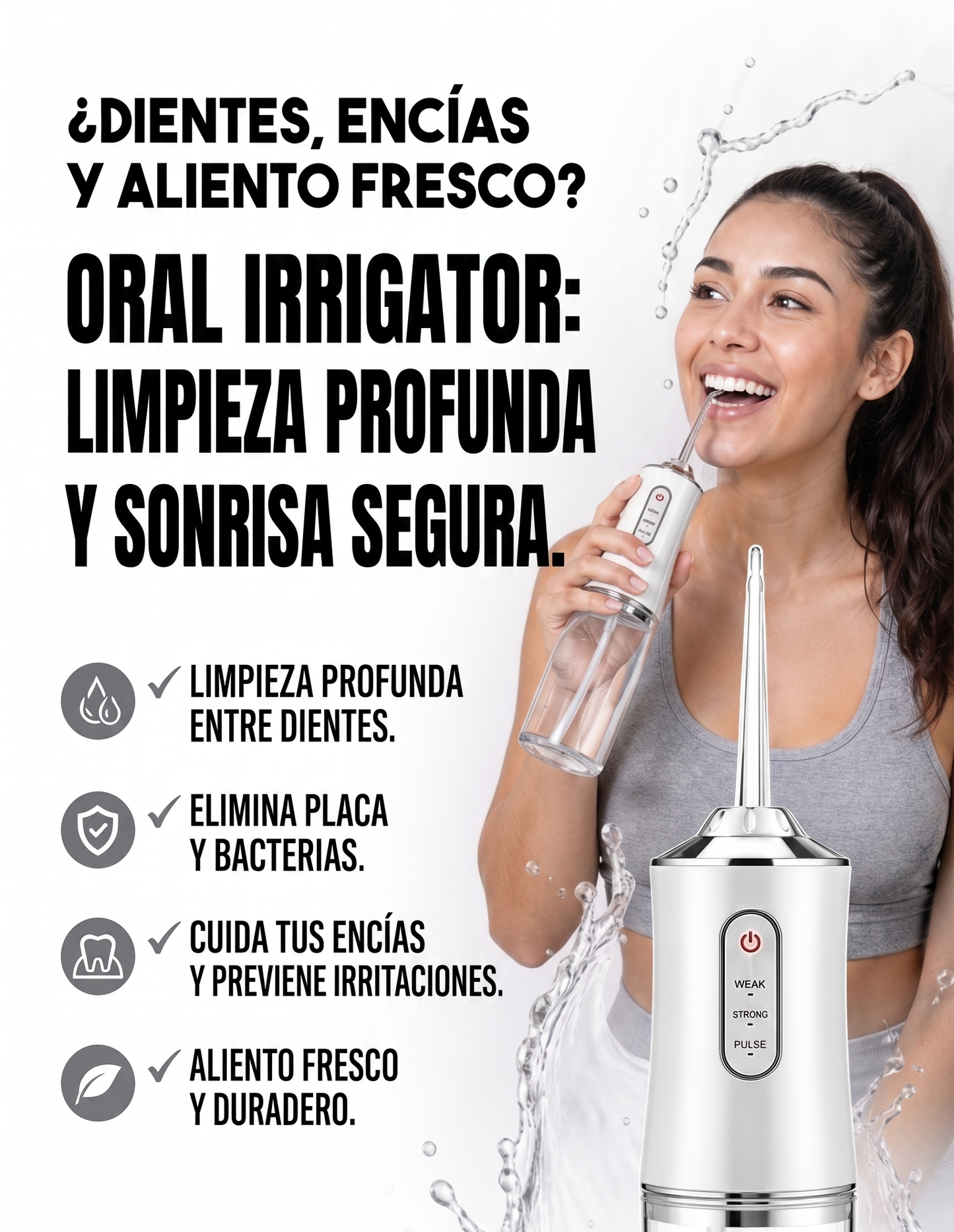 Irrigador Oral Limpiador de Dientes Portatil