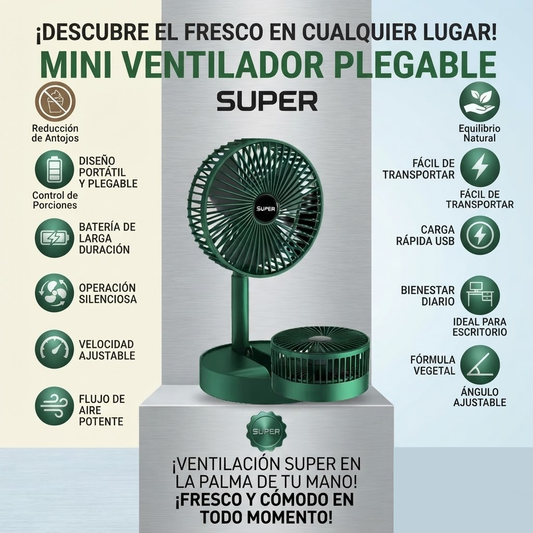 Mini ventilador plegable